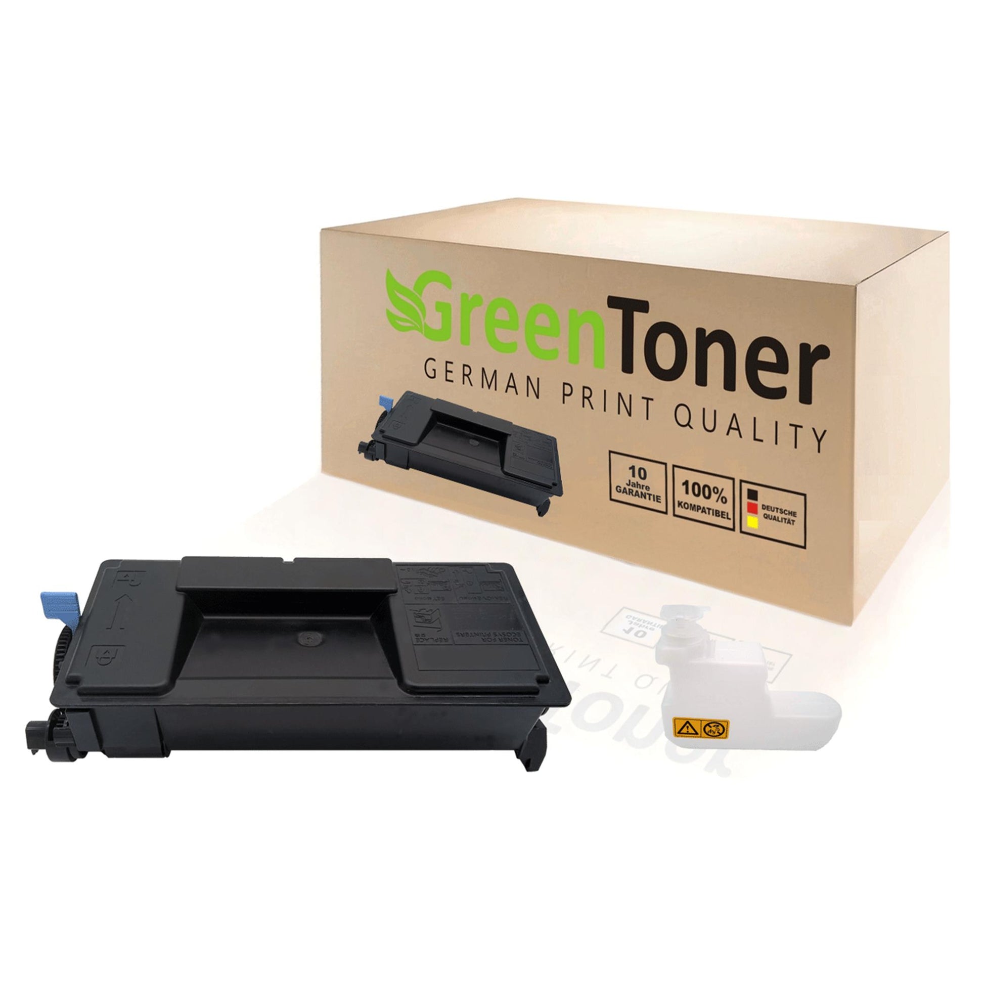 Techlando Green Toner REBUILT Toner zu Kyocera TK-3160, Schwarz, ca. 12.500 Seiten Premium