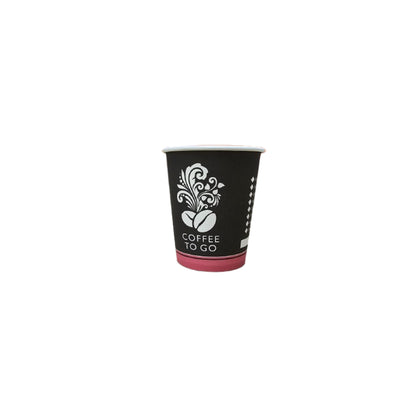 100 Stk. Pappbecher Kaffeebecher 7oz/200 ml Ø6cm " Coffee To Go Becher " Pappe mit PE-beschichtet