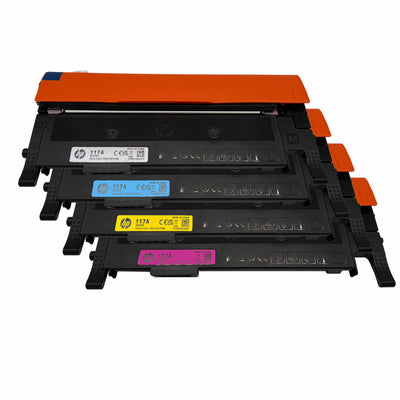 4x Original HP 117A Toner Multipack (W2070A, W2071A, W2073A, W2072A)  für ca 3.100 Seiten für HP Color Laser MFP 178 nwg und MFP 179 fng wb